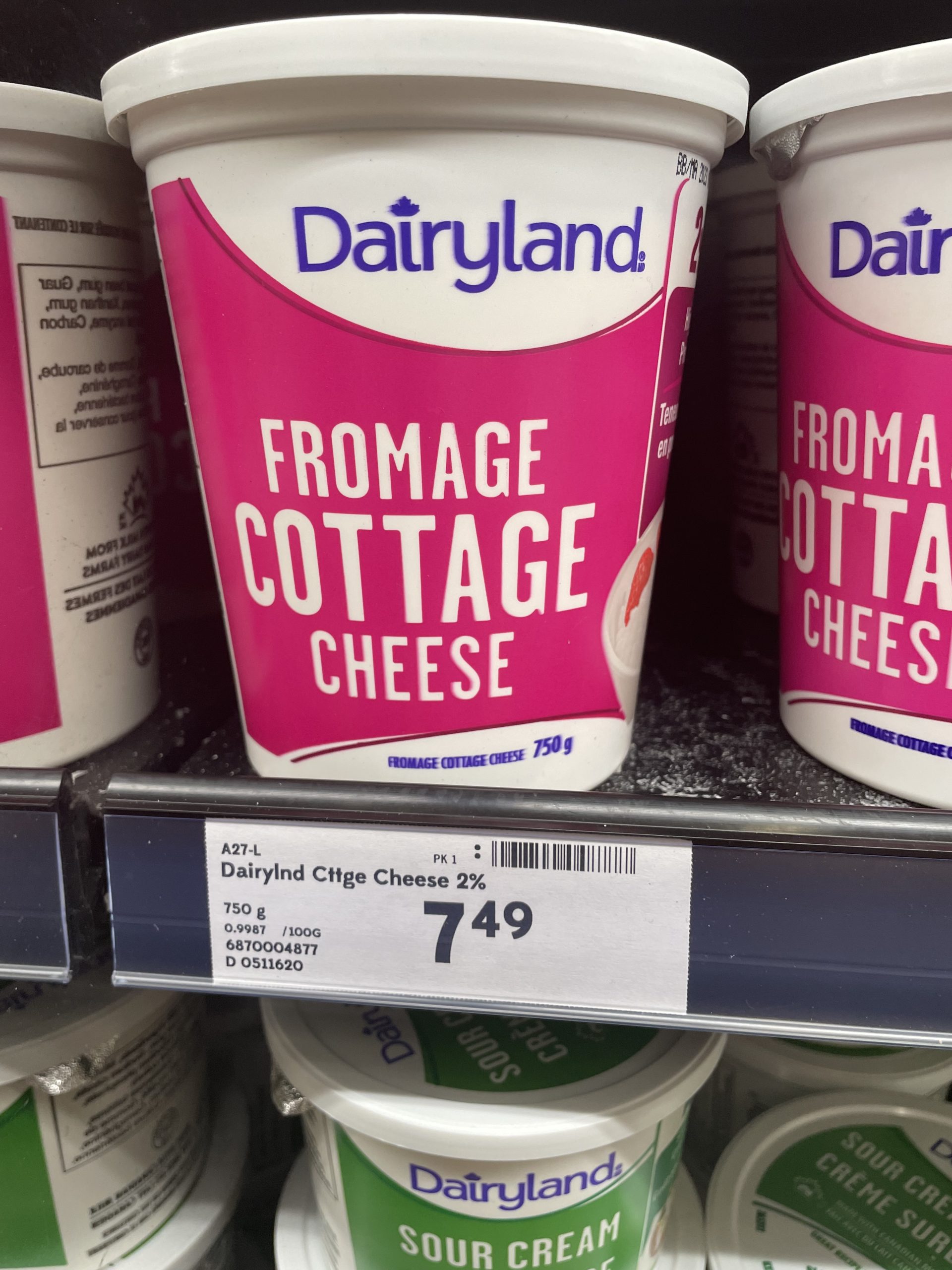 Dairyland Cottage Cheese 750g ( Canada ) - Wireless Farmer's Market