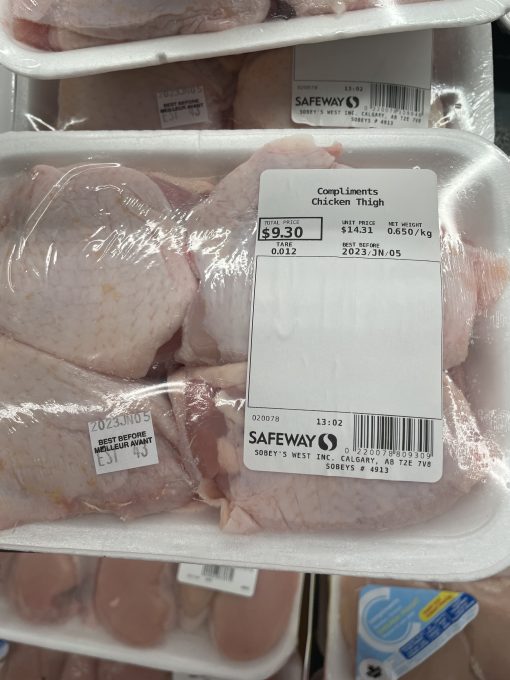 Chicken Thigh Skin On ( Canada)